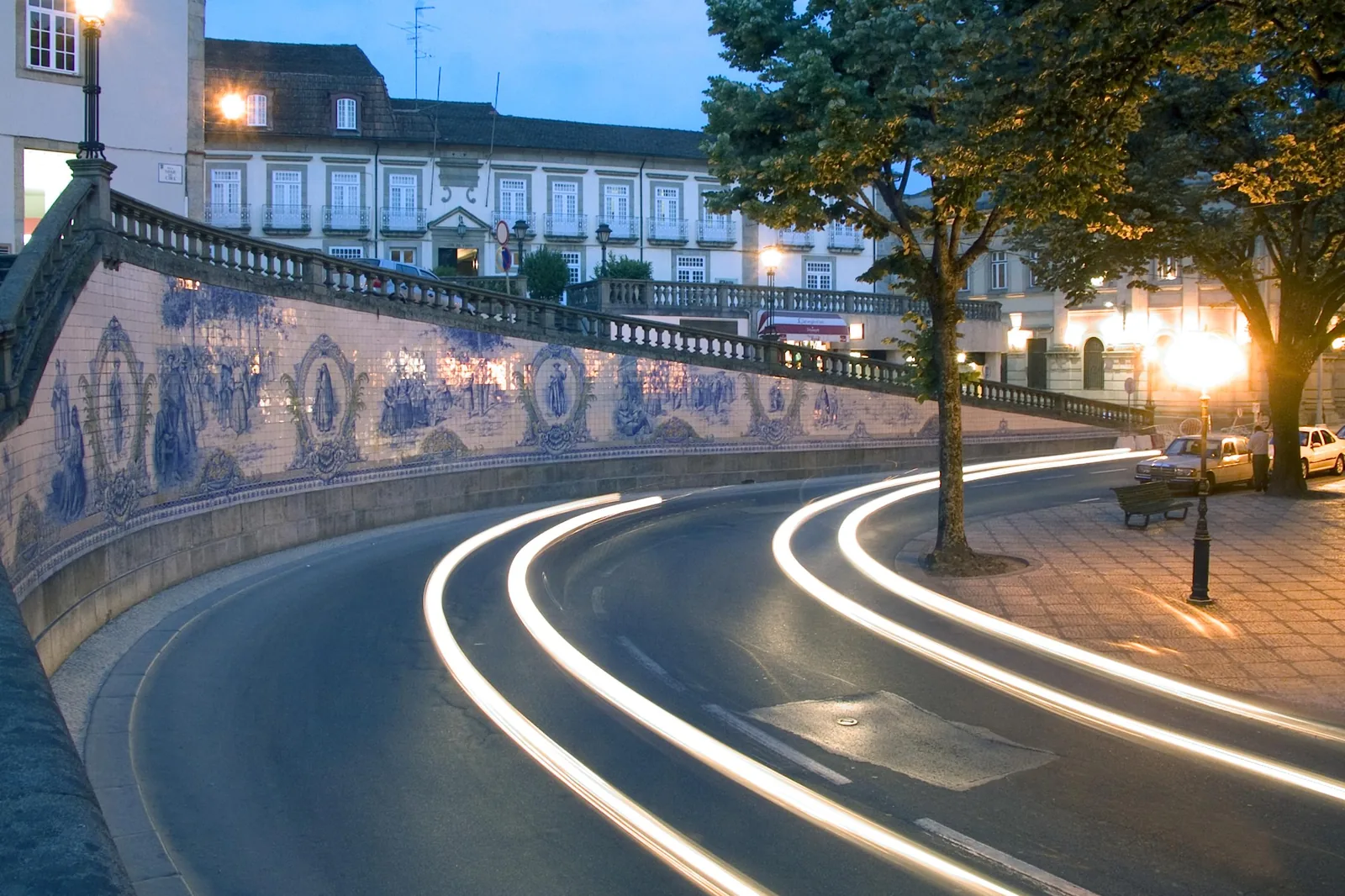 Praça da República (Rossio) e o painel de azulejos
